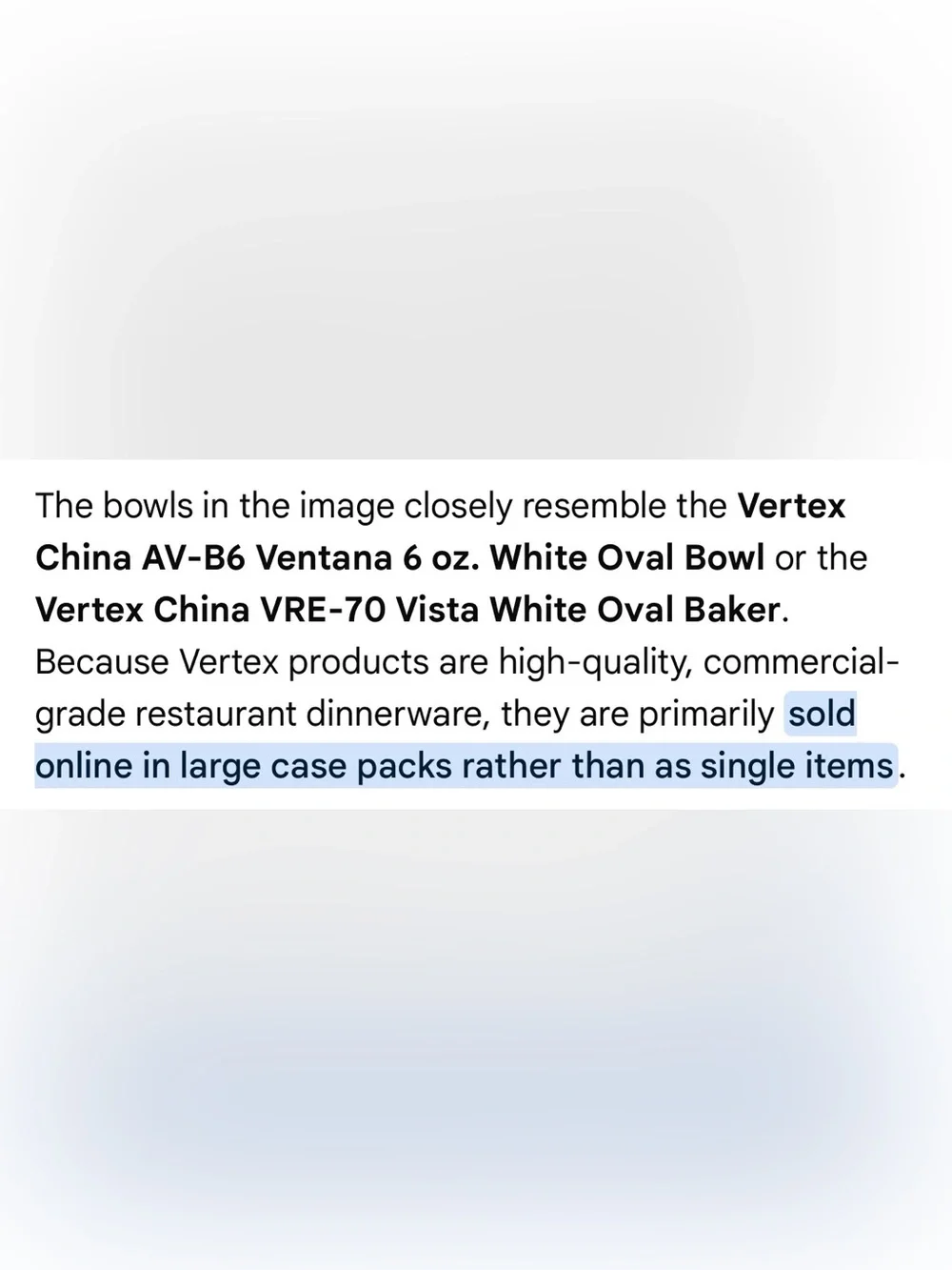 Vertex Vista 6 Oz Premium White Oval Ceramic Casserole Serving Bowls Set of 2